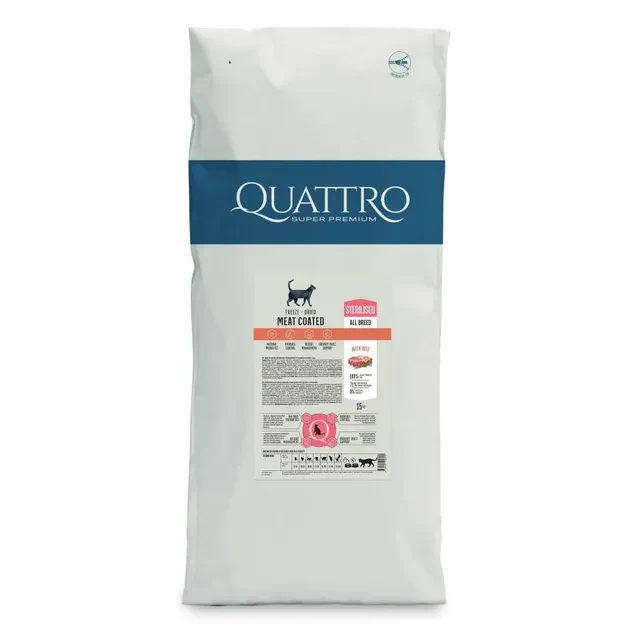 Сухий корм для стерилізованих котів Quattro 15кг